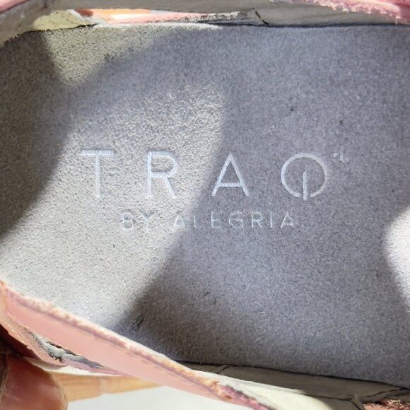Alegria Traq Womens Pink Leather Strappy Comfort Sandals Size 38 With Slip-Resis - Picture 9 of 11